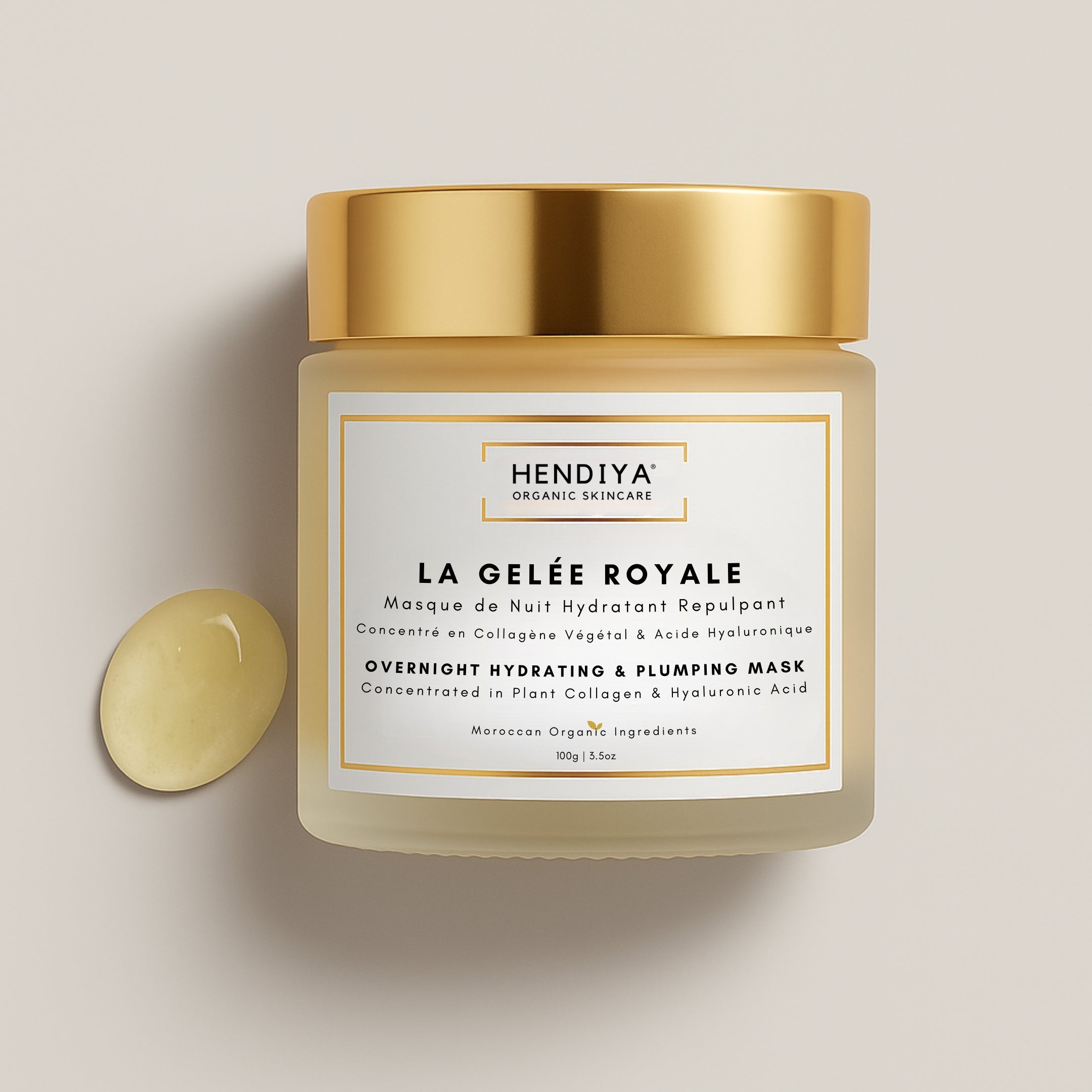 La Gelée Royale - Masque de Nuit Hydratant Repulpant - Collagène Végétal & Acide Hyaluronique